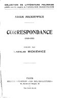 Correspondance (1820-1855)