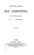 Constitution nationale des arméniens  1862