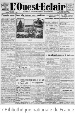 L'Ouest-Éclair (éd. Nantes) - samedi 02 octobre 1915