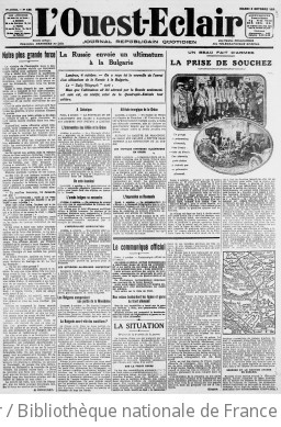 L'Ouest-Éclair (éd. Nantes) - mardi 05 octobre 1915