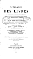 Catalogue (...) de 51 manuscrits orientaux dépendant de la succession du libraire de la Bibliothèque impériale, de l'Institut et du Sénat  1866