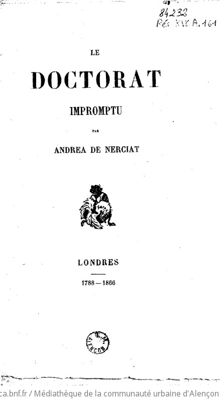 Le Doctorat impromptu par Andrea de Nerciat