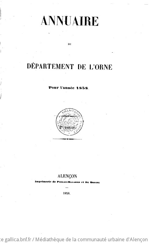 Annuaire du département de l'Orne .... 2e partie