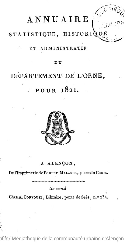 Annuaire statistique, historique et administratif du département de l'Orne...