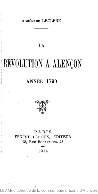 La Révolution à Alençon