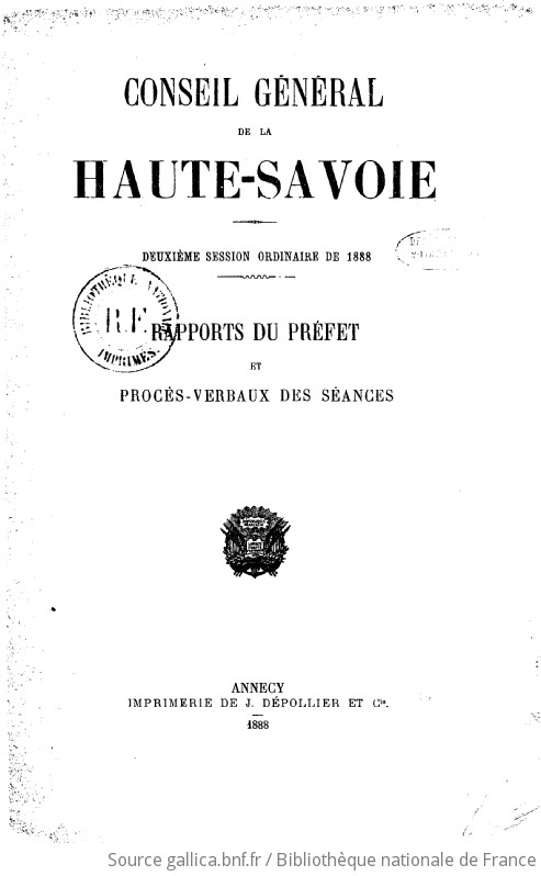 Rapports Et D Lib Rations Conseil G N Ral De La Haute Savoie