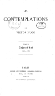 Les Contemplations, par Victor Hugo...