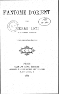Fantôme d'Orient. 23ème édition  1892