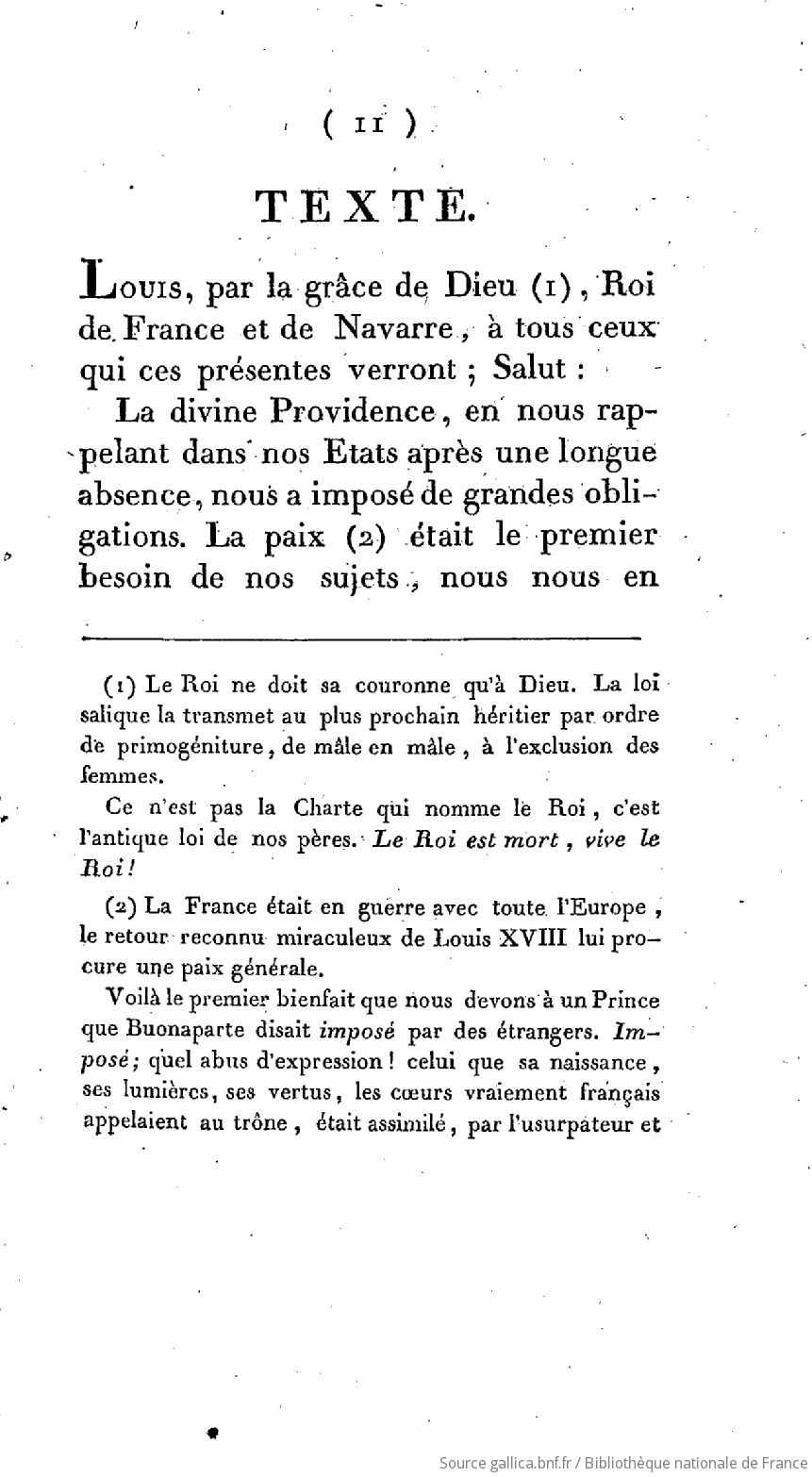 Observations Sur La Charte Constitutionnelle Donnée Par S. M. Louis ...