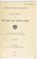 Guide du musée de Pergame  1907