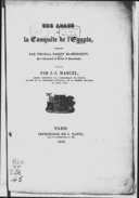Ode arabe sur la conquête de l'Égypte  Composée par N. Nassyf el Beyrouty. 1830
