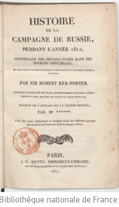 Histoire de la campagne de Russie, pendant l