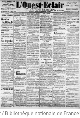 L'Ouest-Éclair (éd. Rennes) - jeudi 28 avril 1904