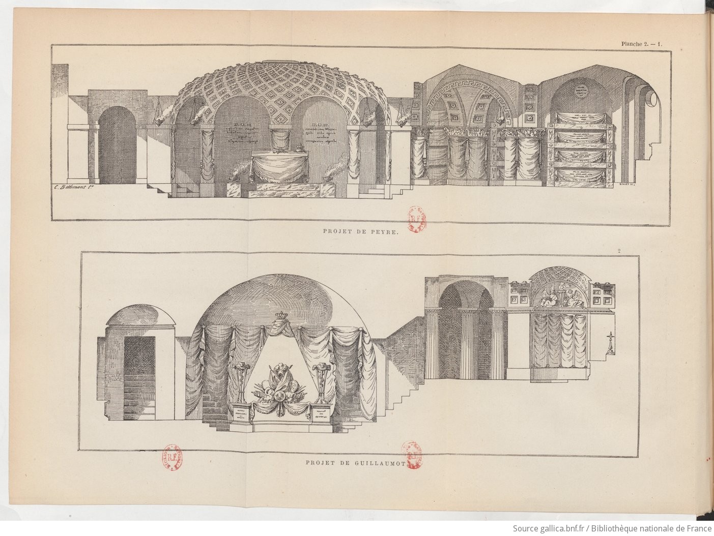 le projet de crypte des bourbon à la fin du XVIIIéme siécle . F133
