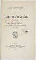 Un officier royaliste au service de la République : d'après les lettres inédites du général de Dommartin, 1786 à 1799   A. de Besancenet. 1876