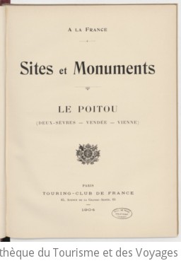  la France : sites et monuments. Poitou (Deux-Svres, Vende, Vienne) / [notices de Onsime Reclus]