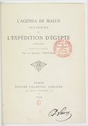 L'agenda de Malus : souvenirs de l'expédition d'Égypte, 1798-1801  1892