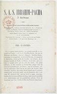 S. A. S. Ibrahim-Pacha à Bordeaux. Portrait et caractère d'Ibrahim-Pacha  1846