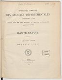 Haute-Savoie. Archives Départementales (1796) - Organisation ...