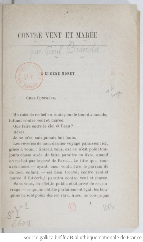 Contre vent et marée par Paul Branda La dame pâle Le repentir Le