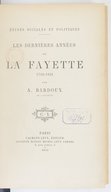 Les dernières années de La Fayette  1893