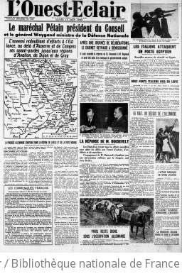 L'Ouest-Éclair (éd. Rennes) - lundi 17 juin 1940
