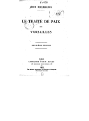Le traité de paix de Versailles - Clauses territoriales  L. Bourgeois. 1919 