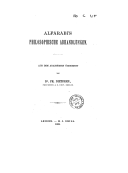 Alfārábī s philosophische Abhandlungen / aus dem Arabischen übersetzt von Dr Fr. Dieterici,...