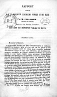 Rapport adressé à M. le ministre de l'Instruction publique et des cultes, par M. Pellissier sur l'état de l'instruction publique en Égypte  1849
