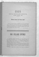 Isis. Revue française d'Égypte. Lettres, sciences, arts  1914
