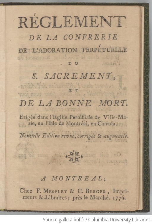 Règlement de la Confrérie de l Adoration perpetuelle du S Sacrement et