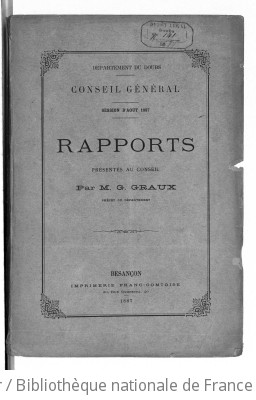 Rapports et délibérations / Conseil général du Doubs | Doubs. Conseil général