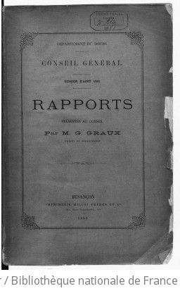 Rapports et délibérations / Conseil général du Doubs | Doubs. Conseil général