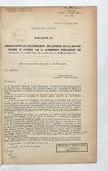Mandats [1934] VI A  Société des Nations. 1934