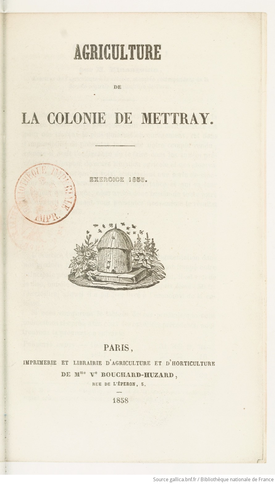 Agriculture de la Colonie de Mettray : exercice...