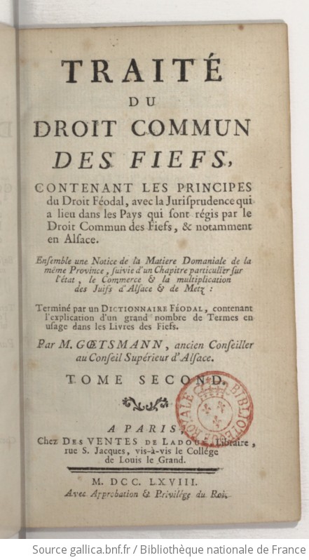 Traité du droit commun des fiefs contenant les principes du droit