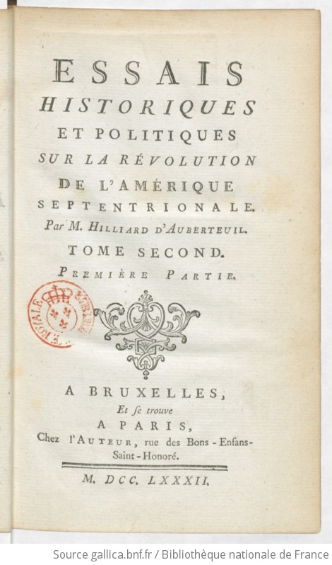 Essais Historiques Et Politiques Sur Les Anglo Am Ricains Par M