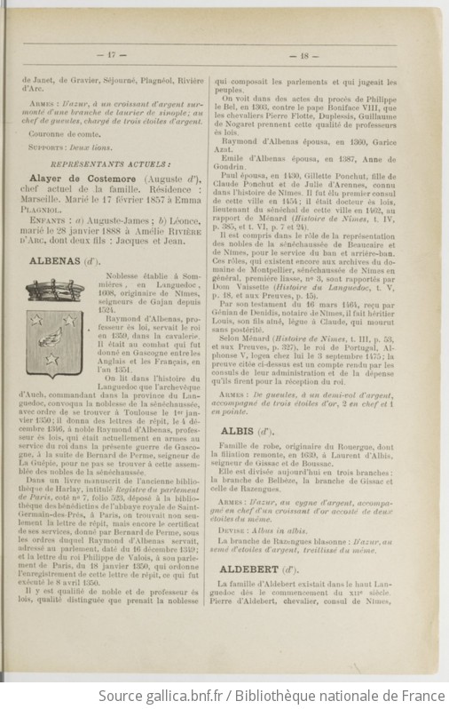 Dictionnaire historique et héraldique de la noblesse française rédigé