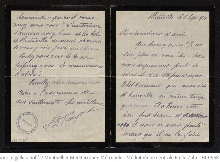 Fonds Louis Bertrand Fonds numérisé Correspondance de Louis Bertrand