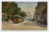 Alexandrie. Rue Tewfick I et la Bourse