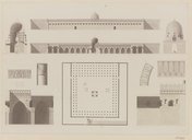 Le Caire : plan, élévation, coupes et détails d'ornement de la mosquée Ibn Touloun  Description de l'égypte. 1798-1809