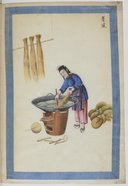 Exploitation du Ma (chanvre de la Chine) : vêtements, sacs, filets, cordes, fils de cordonnier  Atelier Yoeequa. 1830-1840