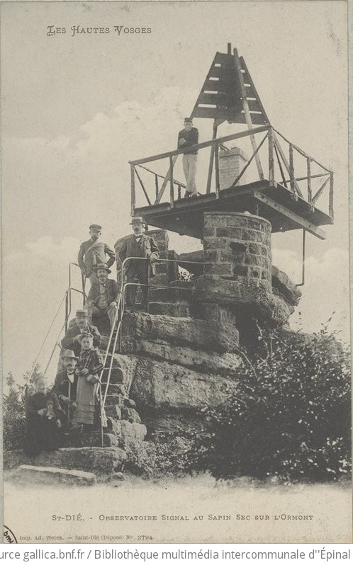 St Di Observatoire Signal Au Sapin Sec Sur L Ormont Gallica