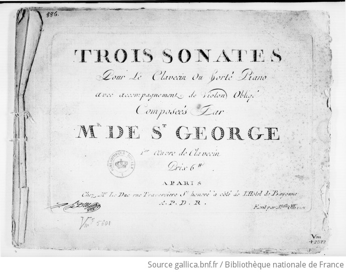 Trois Sonates pour le clavecin ou forté piano avec accompagnement de