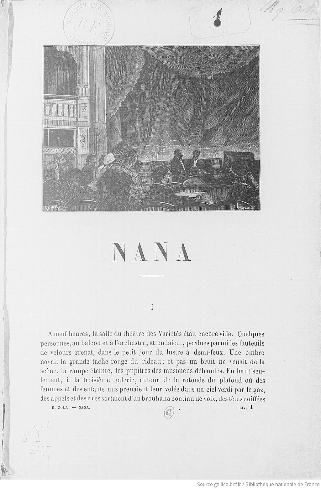 [Illustrations de Nana] André Gill Bertall dess G Bellenger Bigot Clairin [et al ] grav Emile Zola aut du texte