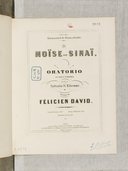 Moïse au Sinaï : oratorio en deux parties  1861
