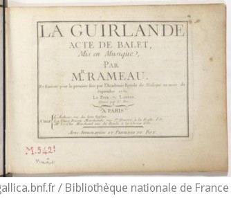 LA GUIRLANDE - Première édition (1751)