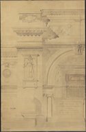 Ensemble de plans pour le Musée égyptien du Caire <br> M.-L. Dourgnon. 1895-1897