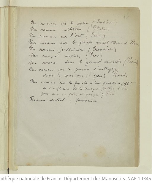 Émile Zola Œuvres Manuscrits et dossiers préparatoires Les Rougon