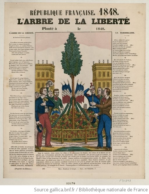 République française 1848 L Arbre de la Liberté estampe Gallica